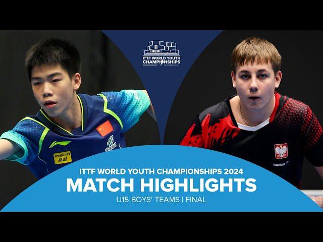 Tang Yiren vs Patryk Zyworonek | U15 Teams Final | ITTF World Youth Championships 2024