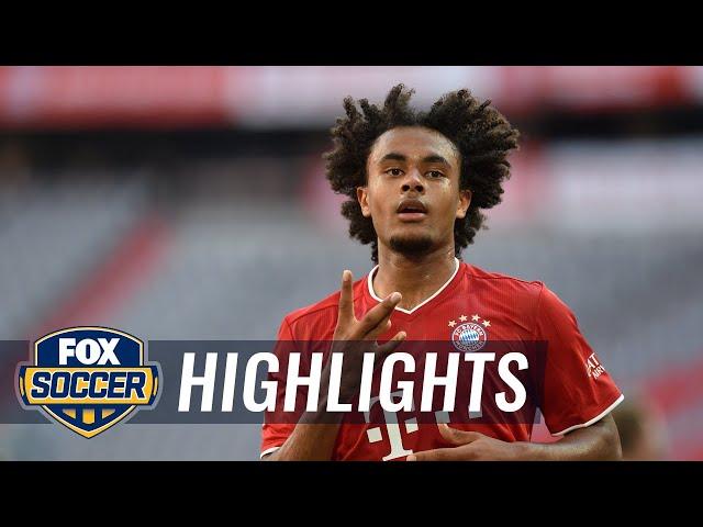 19-year-old Joshua Zirkzee puts Bayern up 1-0 over Mönchengladbach | 2020 Bundesliga Highlights