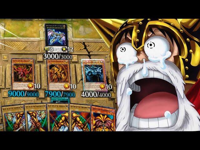 WHEN YOU SUMMON ZEUS RA OBELISK SLIFER AND EXODIA IN ONE TURN IN MASTER DUEL