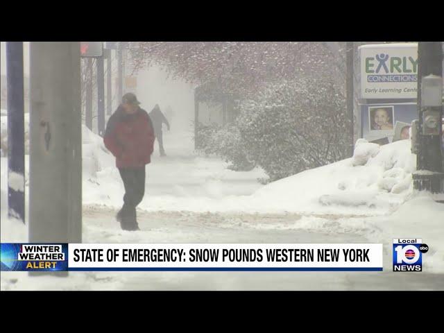 Lake effect snow leads to state of emergency for 5 New York counties