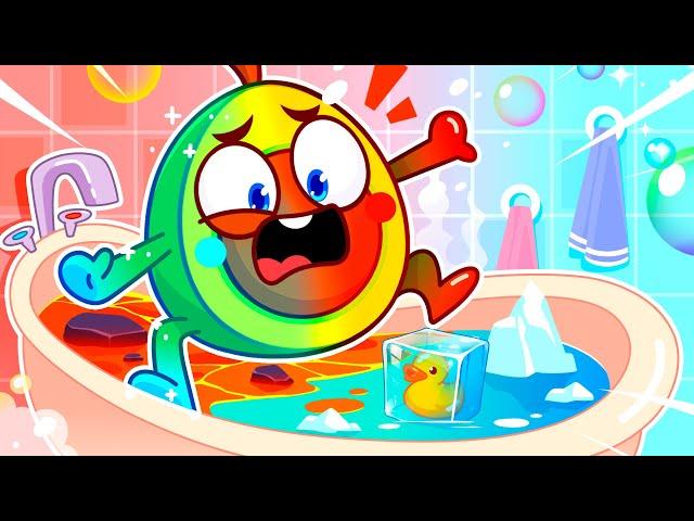 Avocado Baby Take a Bath  Hot vs Cold  || Best Cartoons by Pit & Penny Stories 