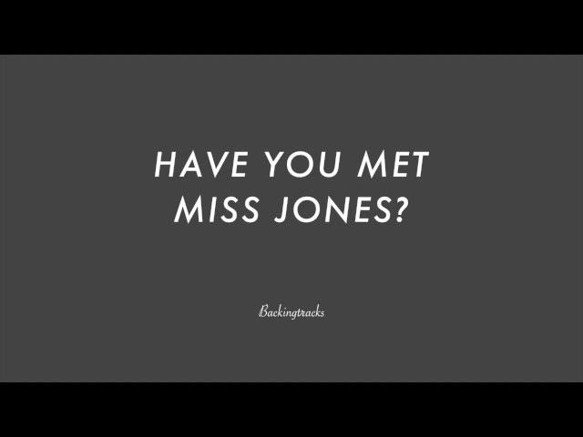 HAVE YOU MET MISS JONES? chord progression - Backing Track (no piano)