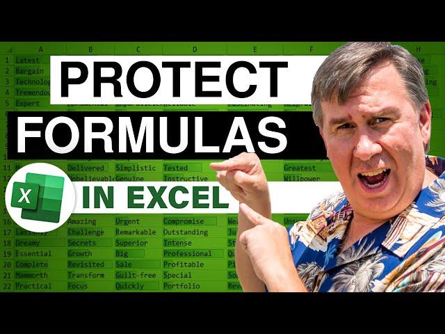 Excel Formula Cell Protection - Guard Your Spreadsheets - Episode 2032