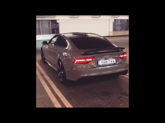 2017 Audi RS7 Performance w/ ARMYTRIX Cat-Back Valvetronic Exhaust Loud Revs At Car Park