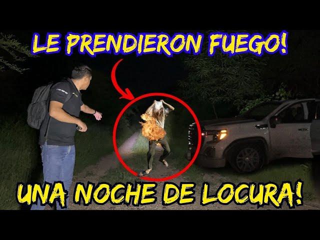 LE PRENDIERON FUEGOHUELE A CARNE QUEMADA.