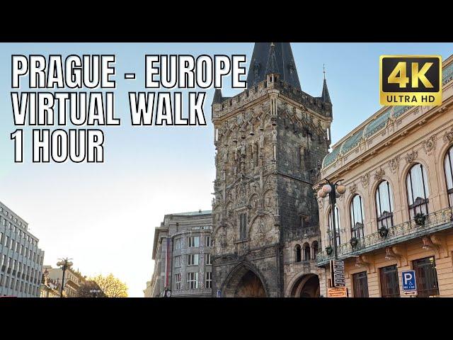 Prague 1-Hour Virtual Walking Trails for Treadmill [4K High Quality]