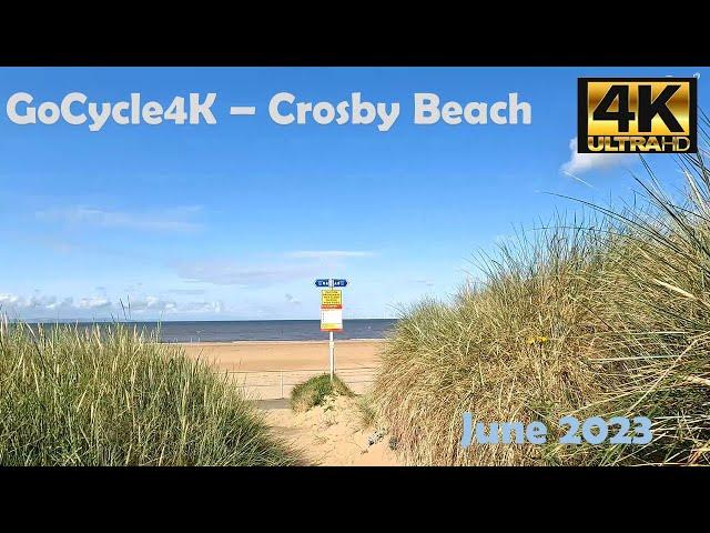 Bike Ride at Crosby Beach  #cycling #4kcycling #coastalviews #beach #crosby #liverpool