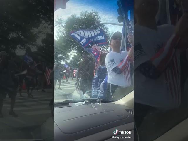 Voter intimidation right here! Trump rally in Beverly Hills!