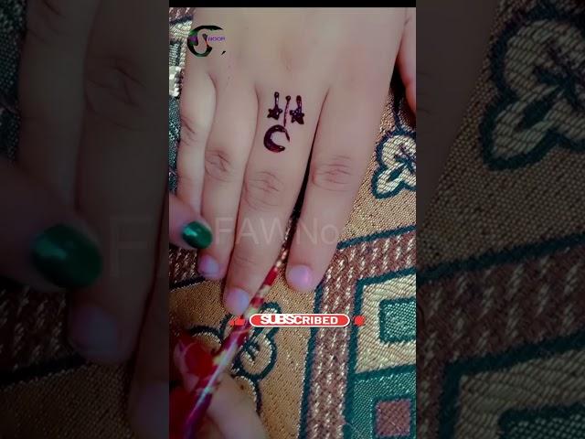 Finger Mehndi  Design with Moon and Star || Mehndi Designs || Mehndi Tutorials || Mehndi Training ?