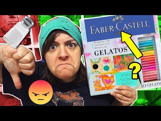 DON'T BUY! 14 REASONS FABER CASTELL GELATOS Kit is NOT worth it SaltEcrafter #24