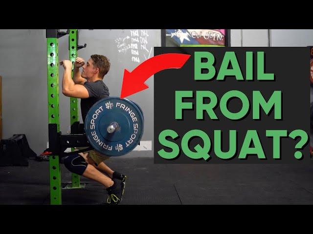 How TO BAIL On A Squat (WITH & WITHOUT Spotter Arms)