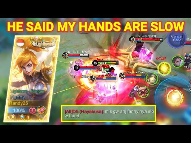 SOLO RANK!! REACTION MUSUH KETEMU FANNY RANDY25!! | Mobile Legends