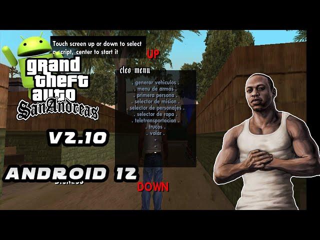 Menú Cleo para (GTA San Andreas 2.10 Android 12)