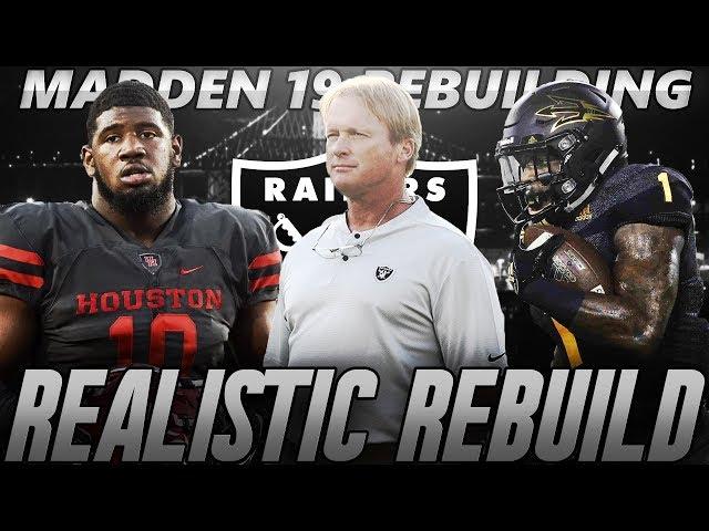 Madden 19 Franchise | Oakland Raiders Realistic Rebuild | Jon Gruden Drafts Ed Oliver!