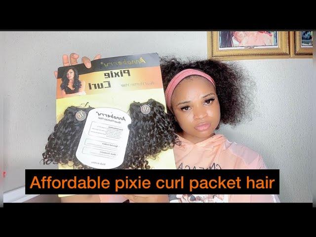 Cheapest packet pixie curl human hair under 17k/review on Annaberry pixie curls