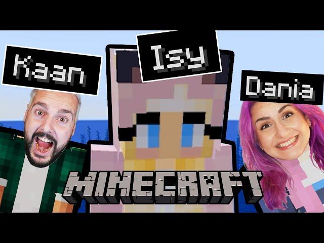 Kaan spielt das 1.MAL MINECRAFT MIT ISYCHEESY & DANIA!