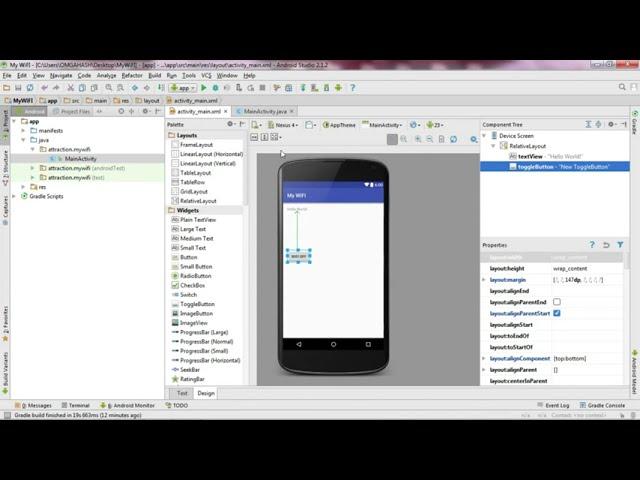 Android studio tutorial - How to enable disable WIFI programmatically in android.