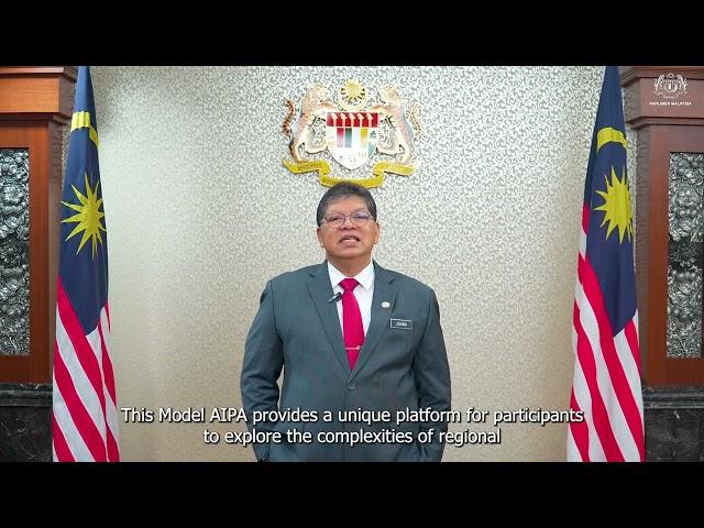 During the 4th Model AIPA His Excellency Tan Sri Dato (Dr.)Johari bin Abdul AIPA President 2024-2025