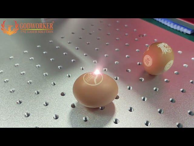 [Godworker] 5W JPT UV Laser marking machine for engraving egg