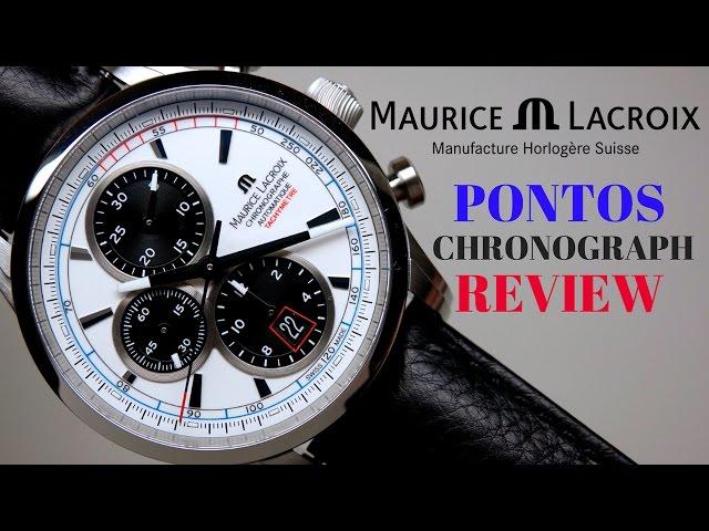 (4K) MAURICE LACROIX PONTOS CHRONOGRAPH Men's Watch Review Model: PT6288-SS001-130