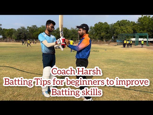 || Coach Harsh || Basic Tips for Beginner Batsmen || Part :- 1 || Royal Cricket Academy ||