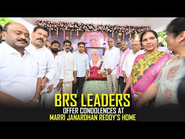 Live: BRS Leaders offer condolences at Marri Janardhan Reddy’s home.