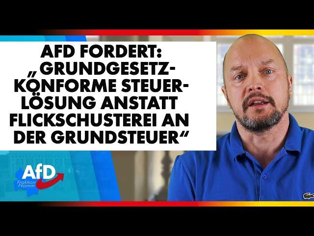 Grundgesetzkonforme Steuerlösung | AfD-Fraktion Hamm