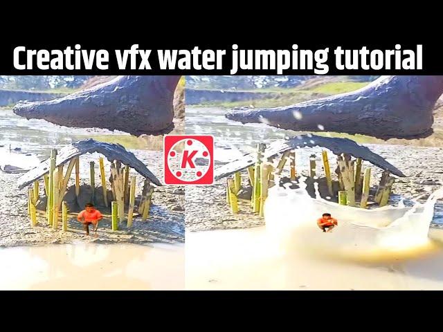 Creative vfx water jumping and house effect video editing tutorial in kinemaster