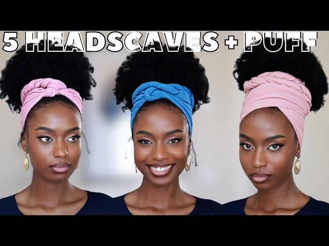 6 QUICK & EASY WAYS TO STYLE HEADSCARVES | HEADWRAPS WITH HIGH PUFF