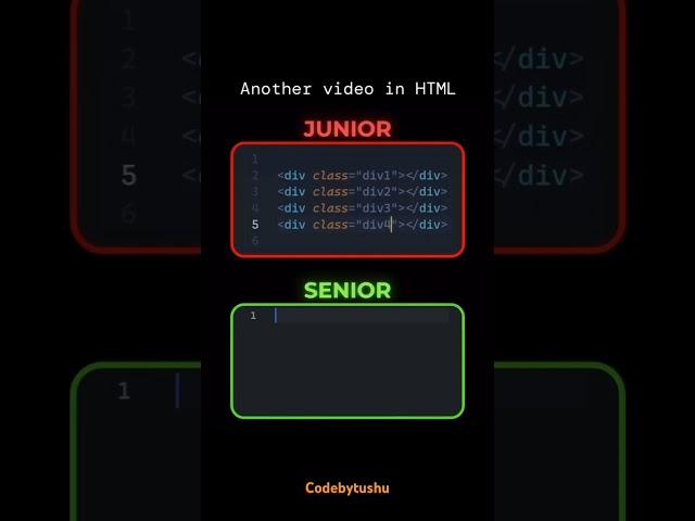 "HTML Basics to Advanced: Mastering Junior & Senior Level Skills!" #webdevelopment #css #html