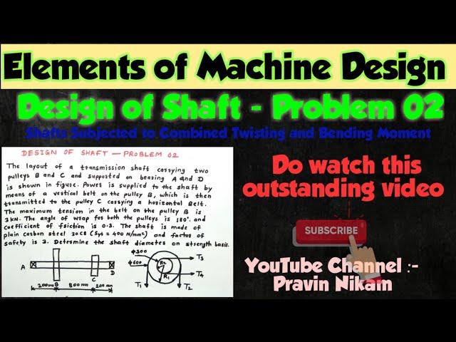 Design of Shaft - [Problem - 02]