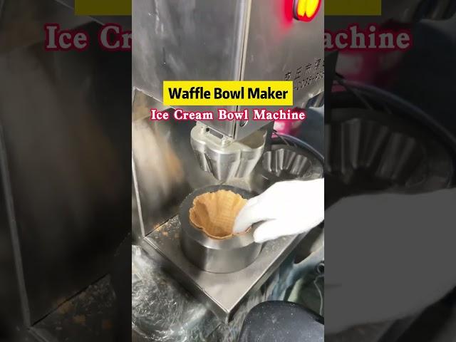 Ice Cream Bowl Groove Nonstick Waffle Cone Maker Ice Cream Fruit Cake Waffle Cup#waffle #foodmachine