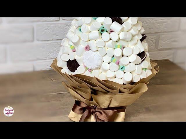 БУКЕТ из ЗЕФИРА и Маршмеллоу в ВИДЕ МОРОЖЕННОГО! Букет НОВИНКА!