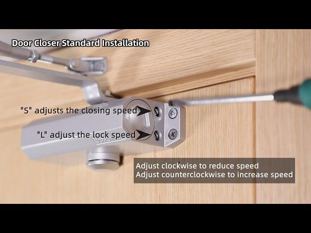 door closer standard installation