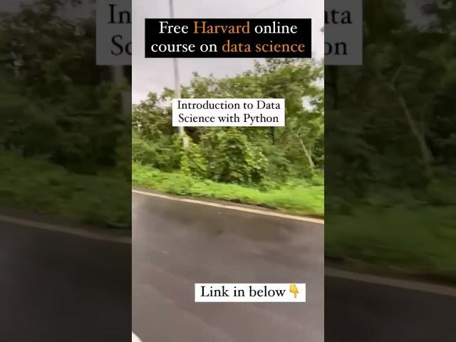 Free Harvard online course on data science