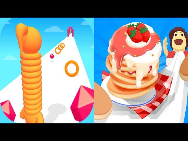 Long Neck Run VS Pancake Run - All Levels Android iOS Gameplay