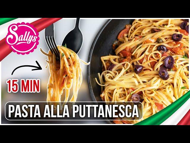 Nudel Gericht / Pasta alla Puttanesca / schnelles Mittagessen / Sallys Welt #WirBleibenZuhause