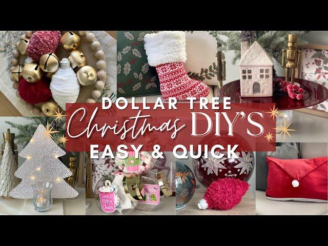  DOLLAR TREE CHRISTMAS DIYs | Easy High End Christmas Decor | Best Christmas DIY Hacks 2024