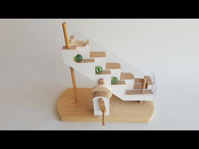 Wooden Staircase Marble Machine - Marble Run Diy Plans and Patterns