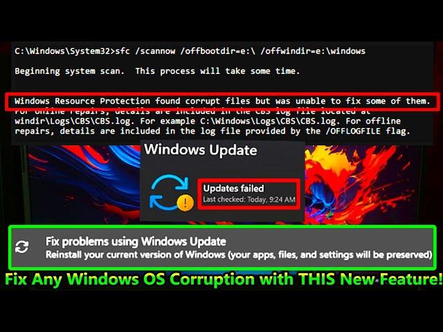 Fix Any Windows OS Corruption with THIS New Feature!