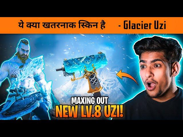 Unlimited Uzi Crate Opening Glitch in BGMI - Maxing out New Lv 8 Glacier Uzi in BGMI -