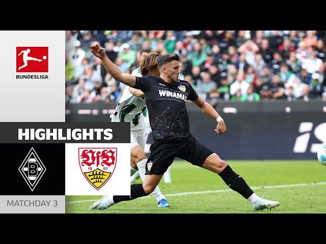 Demirovic Scores Twice! | Borussia M'gladbach - VfB Stuttgart 1-3 | Highlights | MD 3 – Bundesliga