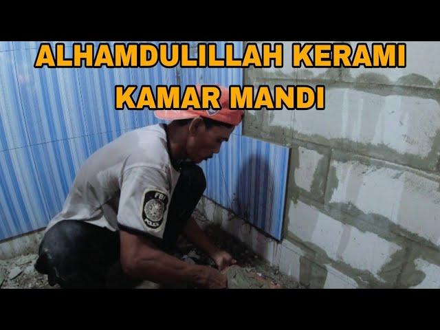 PEMASANGAN KERAMIK KAMAR MANDI || OYIK KENA TEMBAK LAGI