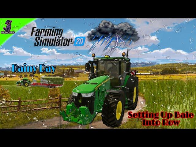 Rainy ️ Day  In Farming Simulator 20 | Setting Up Bale In Row | fs 20 gameplay | KAPTAAN GAMING