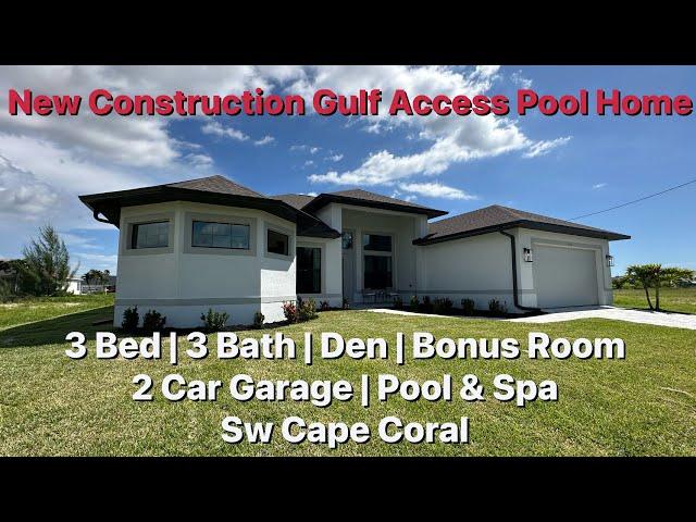 New Construction Home Cape Coral Florida! Turnkey Furnished | Gulf Access | Pool & Spa