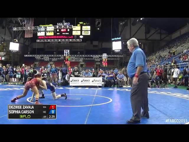 139 Quarterfinal - Sophia Carson (Maine) vs. Deziree Zavala (Washington)