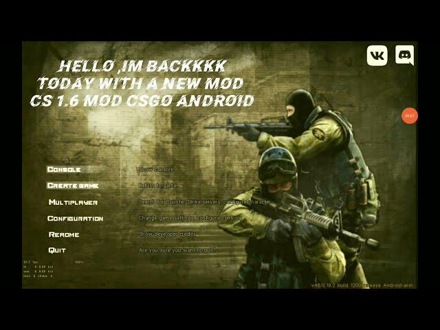 Cs 1.6 MOD CSGO LITE ANDROID :O | 40-60 FPS