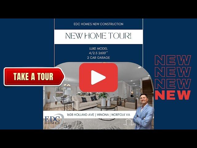 New Construction Homes Norfolk VA|EDC Homes Luke Model 1608 Holland Ave Winona by Andy Hubba Realtor