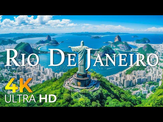 12 HOURS DRONE FILM: RIO DE JANEIRO, BRAZIL 4K + Scenic Relaxation Film + Inspiring Cinematic Music