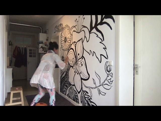 Flower Power Mural Painting Time Lapse